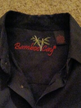 BAMBOO Dark Navy Casual Button-Down Shirt